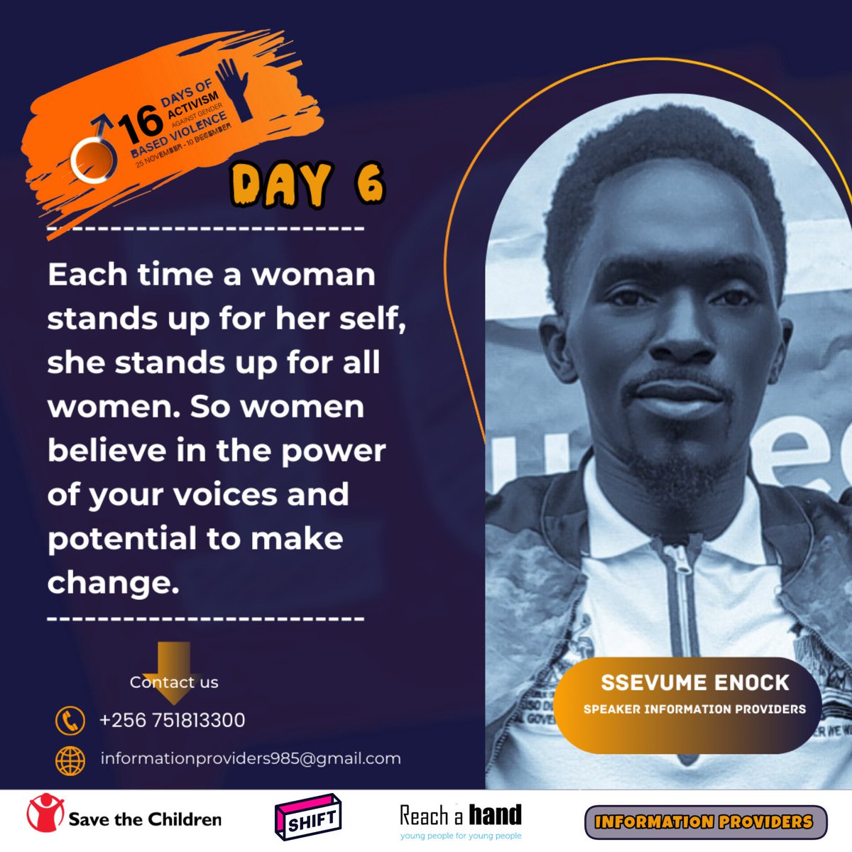 INFORMATIO43534's tweet photo. Day six of #16DaysOfActivism , we as the INFORMATION PROVIDERS we have joined the fight against GBV
A message from our speaker about gender equality .
Join the movement for change
#16DaysOfActivism #EndGBV #RaiseAwarenes
#16DaysOfActivism2024 https://t.co/pOFR40sPJb