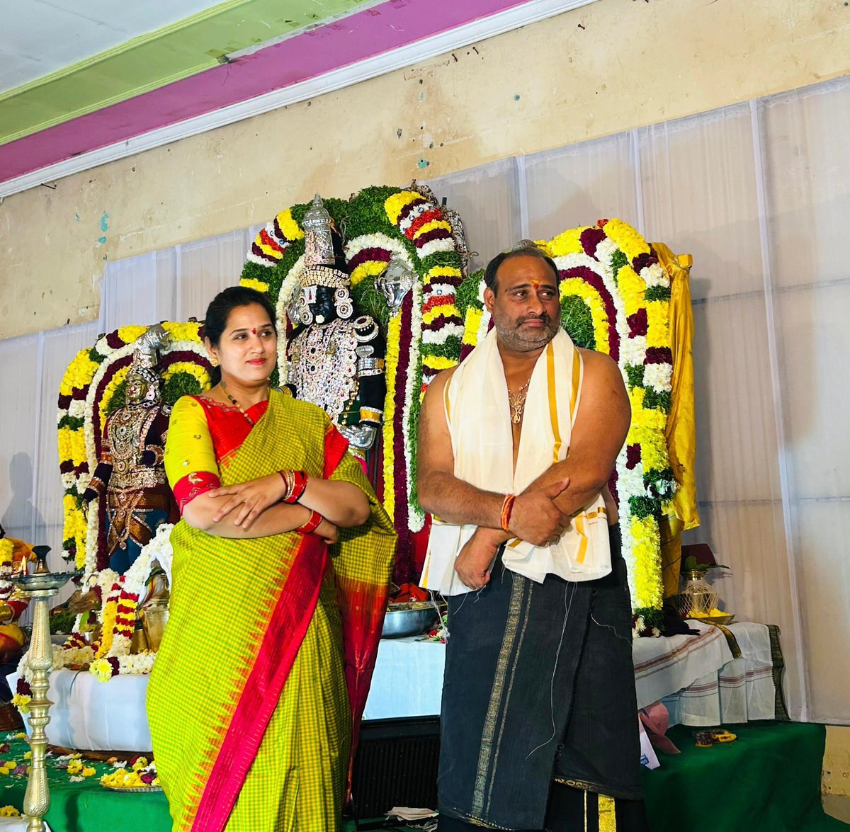 AdarshSindhu's tweet photo. Participated in Sri Venkateswara Kalyanam in LIG yesterday. #Bharathinagar #111division https://t.co/l0LgwCgRma