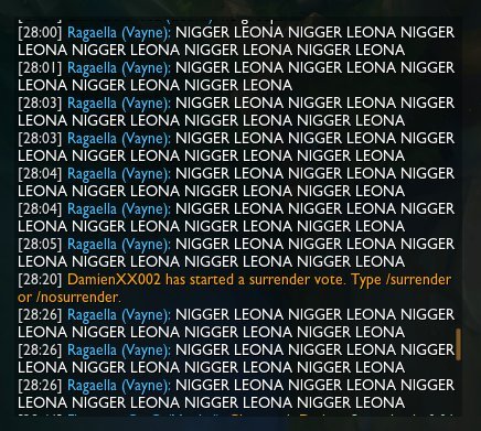 Riot Games: no podréis decir 'gilipuertas' a otros jugadores mientras estáis en directo.

*mi adc en corto cuando voy a wardear el tribush*: