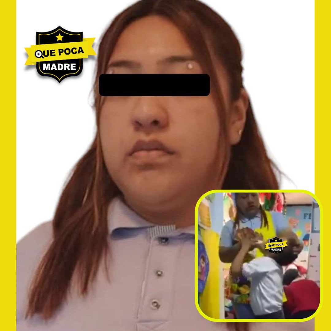 QuePocaMadre_Mx's tweet photo. 👏🚨 ‼️YA AGARRARON A ESTA P!NCH€ MAESTRA QUE AGARRABA A MADR4Z0S A LOS NIÑOS‼️😡

Esta tarde, tras la viralización de un video en donde se ve que la pseudo maestra o lo que sea que es, Jacqueline Elizabeth “N”, del Centro Psicopedagógico y Neurodesarrollo, agarra a guamazos a los pequeños, ya fue detenida. 
Los hechos ocurrieron en #Coacalco, #Edomex. Al parecer hay más g0lp€adoras de esa institución sueltas. 
@FiscaliaEdomex @SS_Edomex