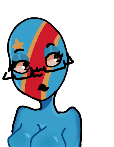 EleveMaweja's tweet photo. Practicing my new artstyle #countryhumansdrcongo #countryhumans (dont ask why she has no clothes and that shes bald) https://t.co/XO2TjFSOHy