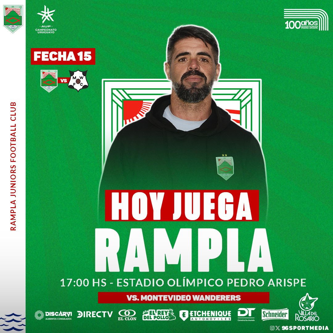 👊🏼 HASTA EL ÚLTIMO SEGUNDO
POR LA VICTORIA LUCHÁS

Rampla Juniors 🆚️ Wanderers
⏰️ 17:00
🏟 Estadio Olímpico Pedro Arispe
🎟 redtickets.uy

#RamplaEsDeSuGente
