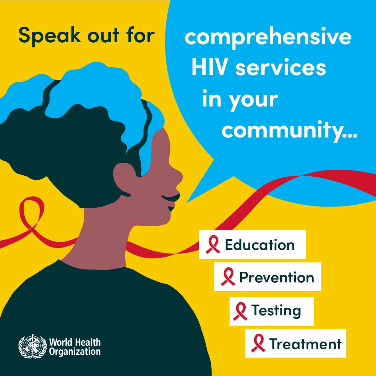 Tomorrow is #WorldAIDSDay.

Everyone deserves access to health services, including HIV prevention, treatment, and care when and where they need them.

Protecting rights means ensuring equitable healthcare for all, regardless of HIV status, background, gender, or location.