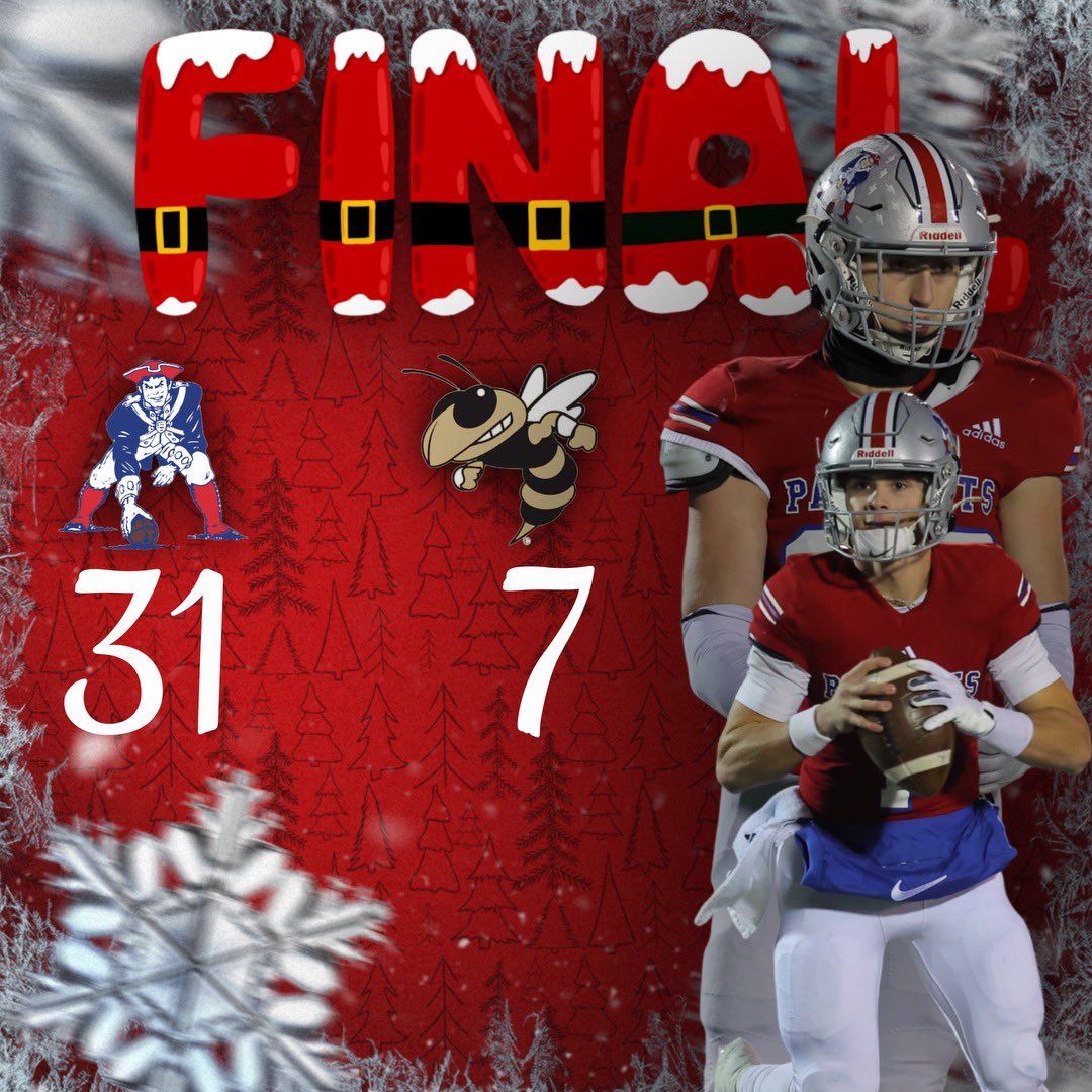 Page High Athletics (@wcsphsathletics) on Twitter photo Congrats to <a href="/pagefootball/">Page Patriots Football</a> as they will be heading to the State Championship next Friday! #PHTID
Score Graphics: Cole Graham/Lucas Hudson (Sports Marketing) Congrats to <a href="/pagefootball/">Page Patriots Football</a> as they will be heading to the State Championship next Friday! #PHTID
Score Graphics: Cole Graham/Lucas Hudson (Sports Marketing)