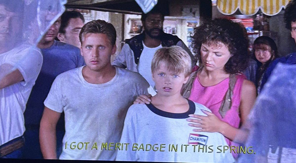 faceonyourface's tweet image. Boy Scouts really helping out in this situation #FFBMovieNight #MaximumOverdrive