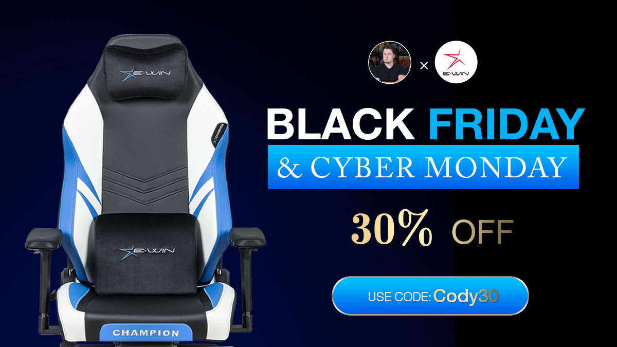 If you're looking for an incredible gaming chair this Black Friday, I've been using <a href="/EwinRacing/">EwinRacing</a>  in my studio for the past 5 years. Snag this deal before its gone!

ewinracing.com