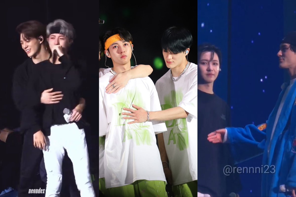 tds1 - renjun cried thinking it’s their last dream concert then
tds2 - renjun cried being grateful for fans and after seeing jeno tear up
tds3 - renjun cried being thankful as it’s his first seoul concert after his hiatus

&amp; how jeno’s always there. i love what they have 🥺