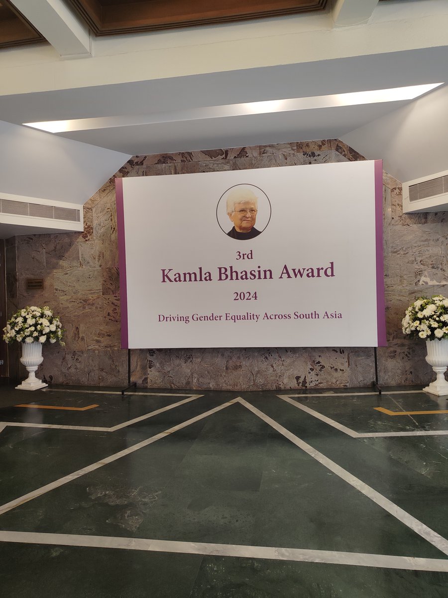 kamlabawards's tweet photo. 🧵Stage is set for the 3rd #KamlaBhasinAward for Driving Gender Equality Across South Asia! 

Join us in honouring Kamla Bhasin's legacy and celebrating inspiring changemakers working for a gender-just society. 

Event starts at 11 am, watch LIVE⤵️
https://t.co/EEtHR9lMdW https://t.co/NaNkcrDOrh