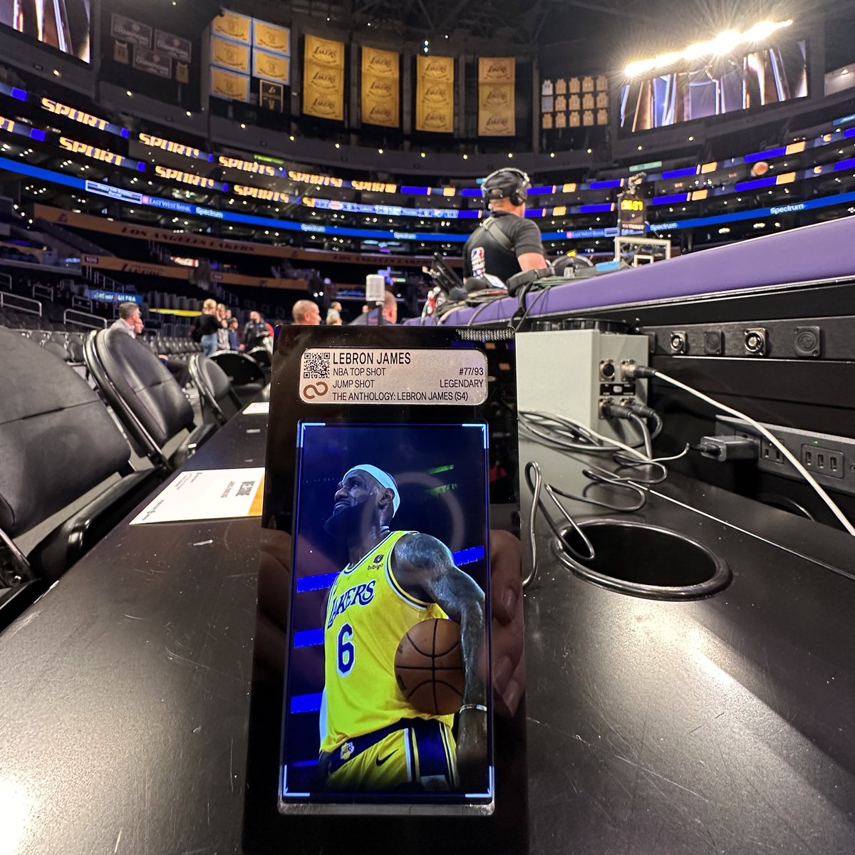 Thanks to @cryptocardslabs, this is a pretty cool way to show off your <a href="/NBATopShot/">NBA Top Shot</a> Moments 🔥

The perfect backdrop for such a historic feat 🏆
