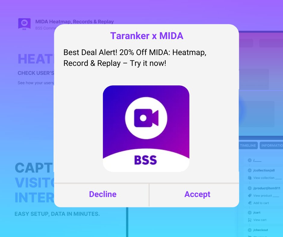 tarankerdotcom's tweet photo. 🔥 Understand Your Customers with MIDA: Heatmap, Record &amp; Replay – 20% Off! 

💥 Take advantage of 20% OFF this powerful analytics tool! Don’t miss the chance to transform data into growth.

#CustomerInsights #EcommerceAnalytics #HeatmapTools #MIDAApp #BoostConversions #taranker https://t.co/7iVvJkDdQ5