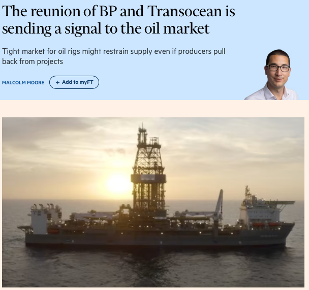 aeberman12's tweet photo. Oil companies will spend $100bn on offshore projects this year, climbing to $140bn by 2027. 

Rigs account for 20-40% of development costs.
https://t.co/loOjb3WgQk
#energy #OOTT #oilandgas #WTI #CrudeOil #fintwit #OPEC #Commodities #commoditiesmarket https://t.co/gTBksjZaEy