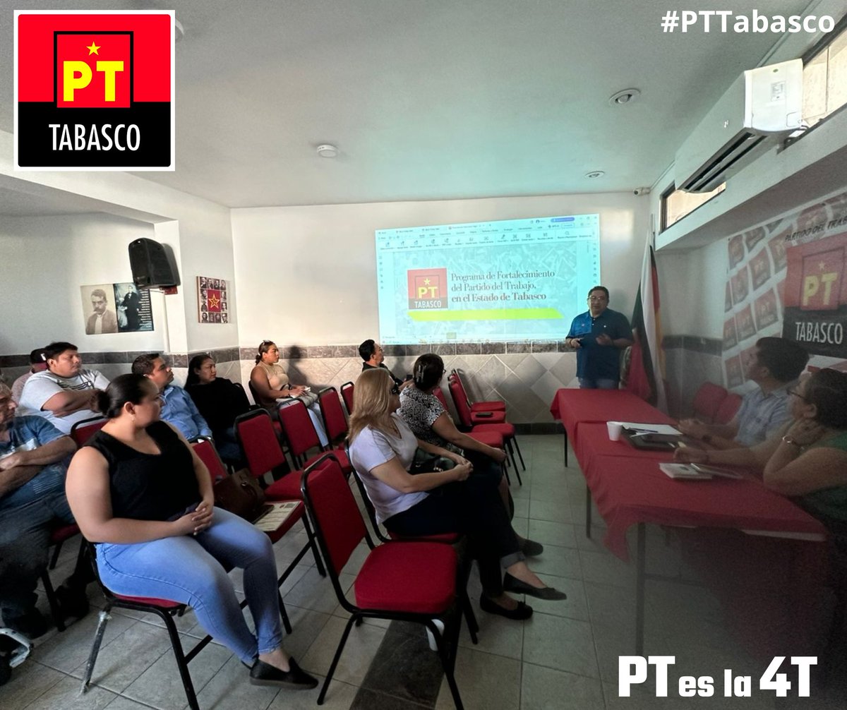 pttabasco_mx's tweet photo. Hoy 29 de noviembre realizamos la reunión ejecutiva estatal en la cual se presentó el programa de fortalecimiento del PT en Tabasco, así como la próxima actividad de gestión en beneficio de las personas con discapacidad. Seguimos #trabajando por las causas del pueblo tabasqueño. https://t.co/OB1RGsTpsj