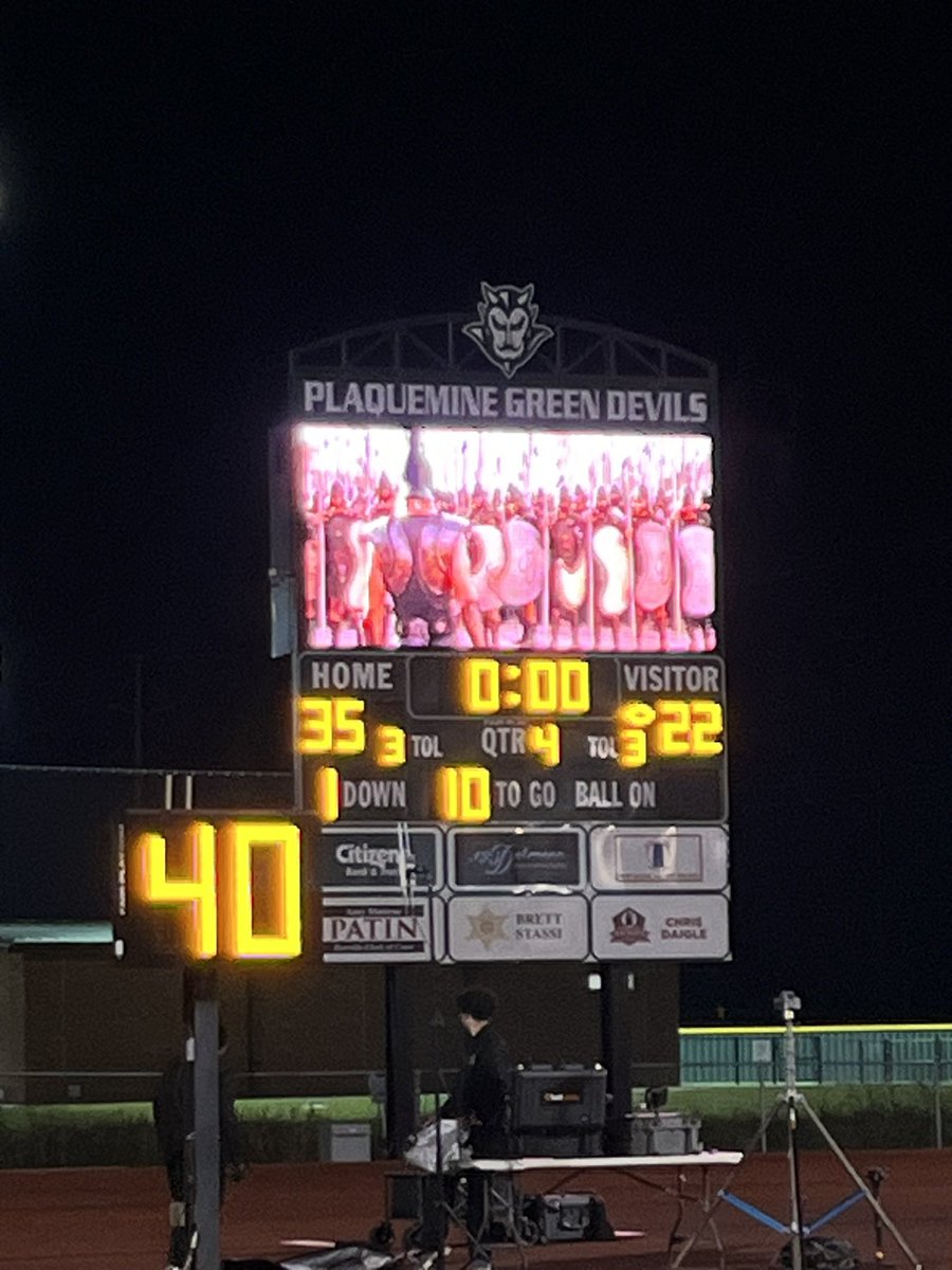 🏈FINAL SCORE🏈

PLAQUEMINE - 35

OPELOUSAS - 22

<a href="/LSL_Sportsline/">Louisiana Sportsline</a> <a href="/LAScoreUpdates/">ScoreUpdates</a> <a href="/k104scoreboard/">Friday Night Scoreboard Show</a>