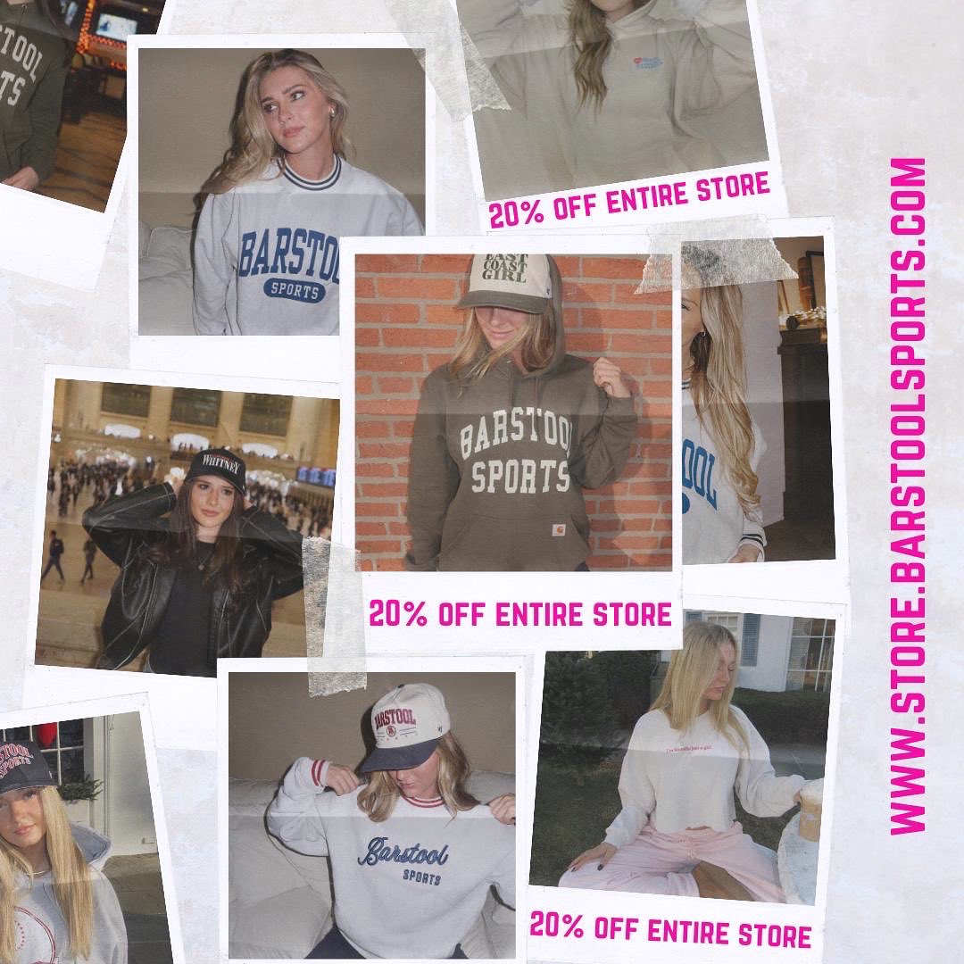 SetonHallChicks's tweet image. 20% off the ENTIRE Barstool page 🤍 makes the perfect gift 

store.barstoolsports.com/?utm_source=go…