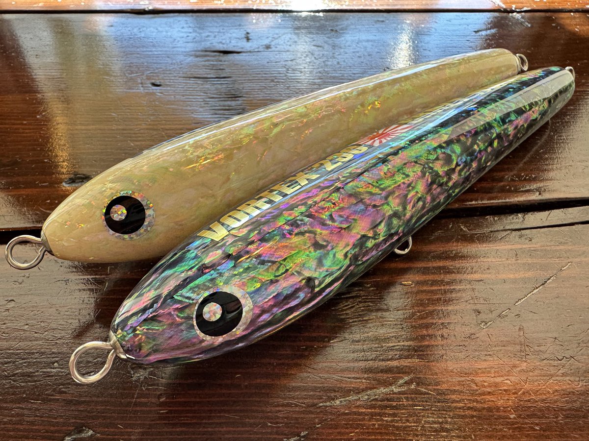 hage_fishing's tweet photo. CRAZY WORKS
VORTEX 230 & 200
フルアワビlimited ブラック & ホワイト
オンラインショップからも ご購入いただけます
https://t.co/nw78KBTXLb
#crazyworks #vortex #フルアワビ
#hage #fishing #fishingtackle #tokyo https://t.co/jSQhAwSgCN