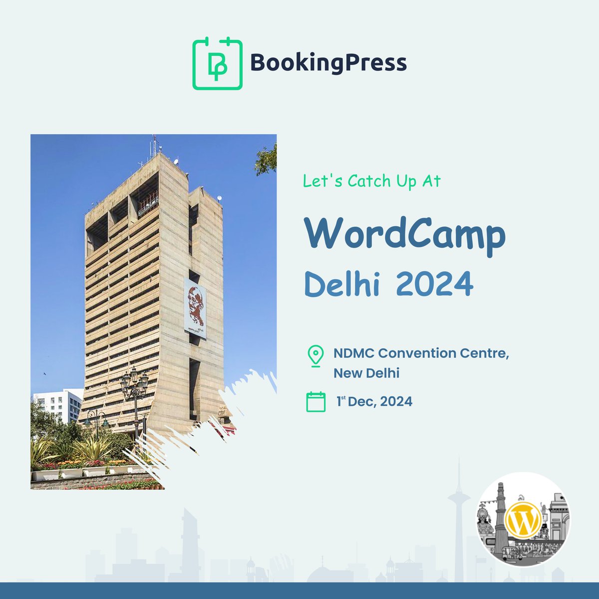 bookingpress's tweet photo. Let’s catch up tomorrow at @wordcampdelhi🎉 

Swing by our booth to grab cool swags and meet the awesome #teambookingpress. We’re excited to connect with the amazing Delhi #wordpresscommunity. Don’t miss out—great conversations and insights await! 🔥

#wcdelhi #wpdelhi #wordpress https://t.co/61IbAOJ6b1