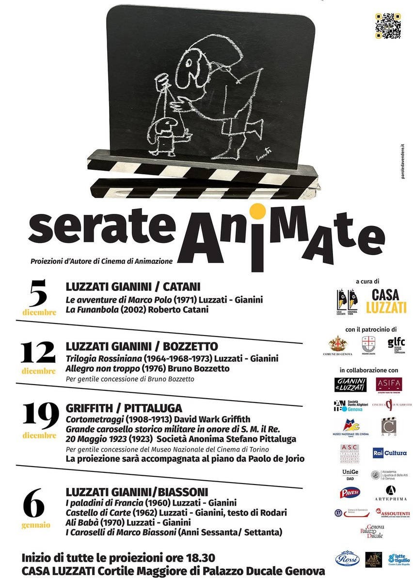 Martedì 5 dicembre cominciano le serate animate a Casa Luzzati, vi aspettiamo!
Qui il programma casaluzzati.it/_dnews.php?id=…