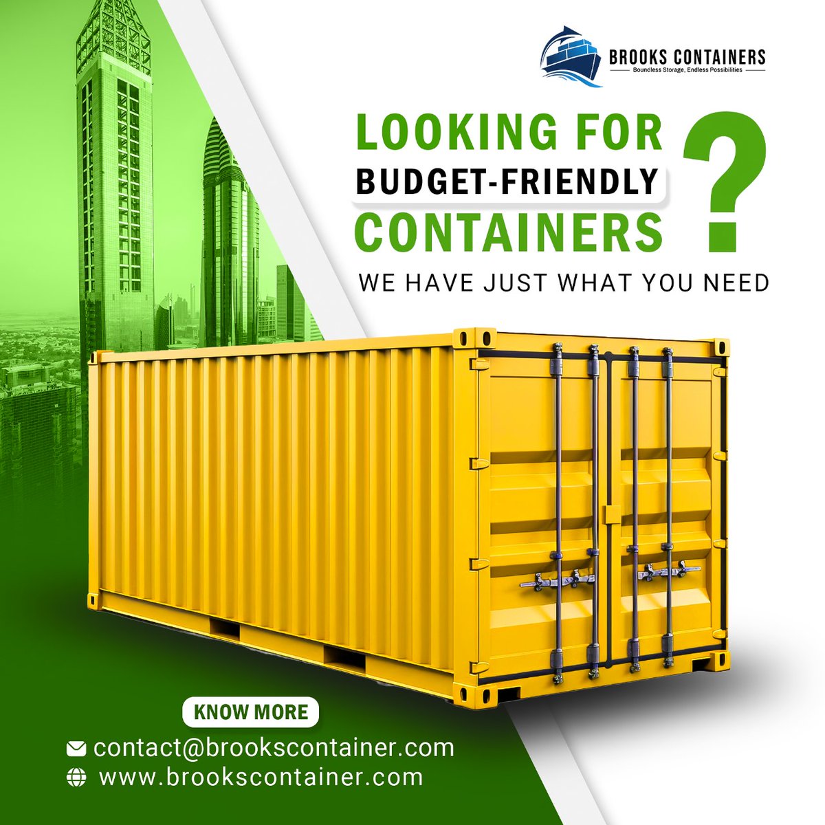BrooksContainer's tweet photo. Affordable containers that fit your budget and needs. Get the quality you deserve without the high price tag order now and start saving!

To know more: https://t.co/zF6fADNnTa
#BudgetContainers #AffordableStorage #SmartStorage #ContainersForLess #QualityOnABudget #Dubai #UAE https://t.co/jTct0ndKML