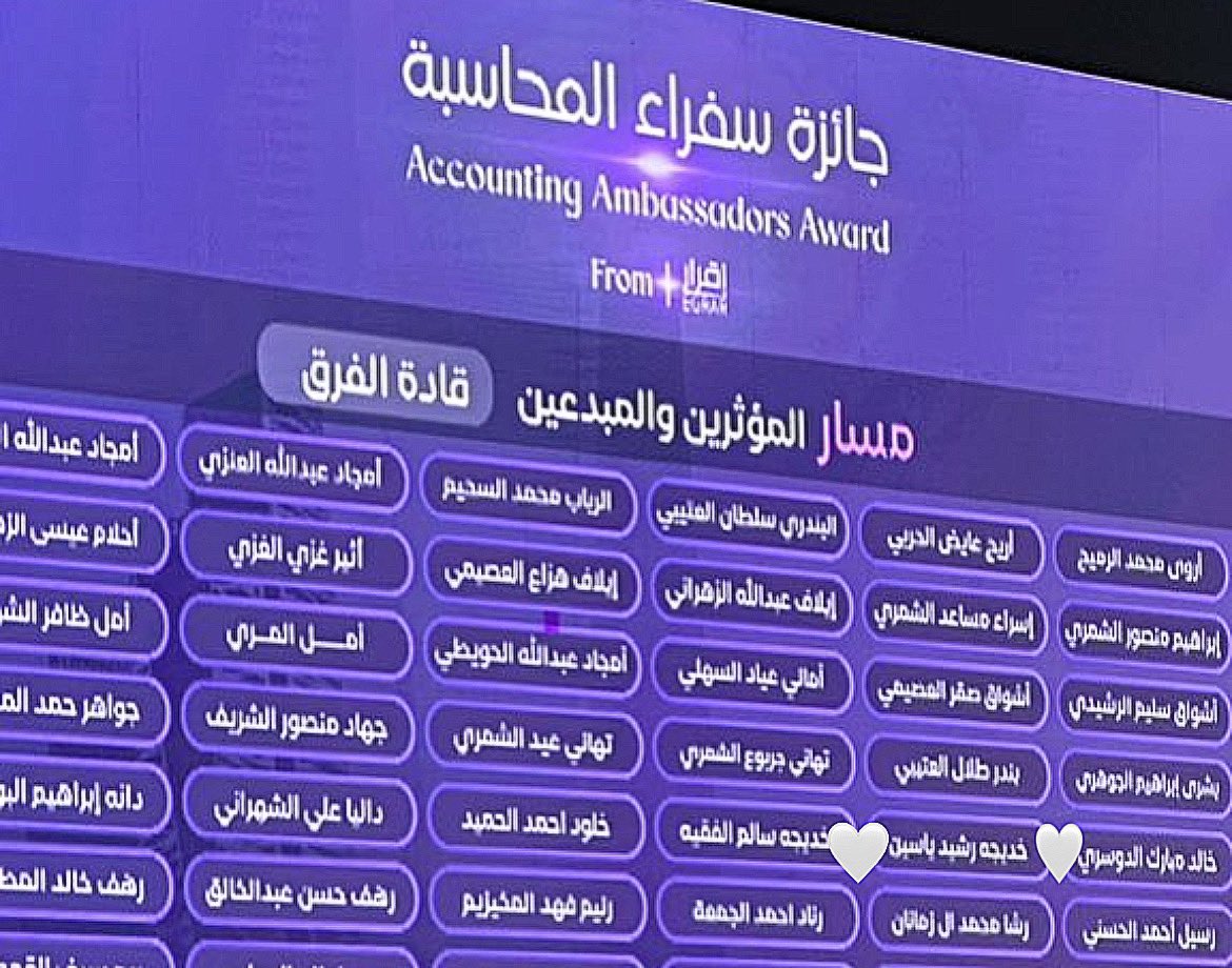 يوم محاسبي مميز 👏🏼🌟🌟2024
#مؤتمر_سكافل
 #محاسب_سعودي_مميز 
#برنامج_المحاسبين_المميزين 
شكراً لجمع القائمين 🌟🤍
<a href="/ALSHAHRANI_S_S/">سعيد بن سعد الشهراني</a> 
<a href="/DAP_Special/">برنامج المحاسبين المميزين</a> 
<a href="/EgrarAcademy/">أكاديمية إقرار | للمحاسبين والماليين ورواد الأعمال</a> 
<a href="/EGRAR_SA/">منصة اقرار</a> 
 <a href="/SCAFL_SA/">المؤتمر السعودي للمحاسبين والماليين والقانونيين</a>