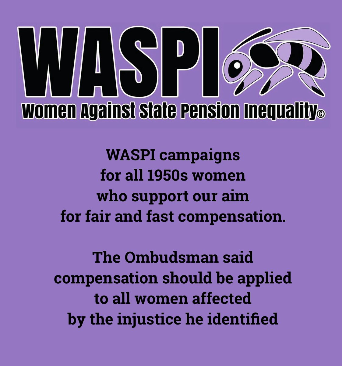 de_spon's tweet image. Sign our petition for the Government to come up with an urgent compensation scheme as required by the Ombudsman. A WASPI woman dies every 13 minutes while we wait for justice.petition.parliament.uk/petitions/7007…? #notgoingaway #fairandfastcompensation