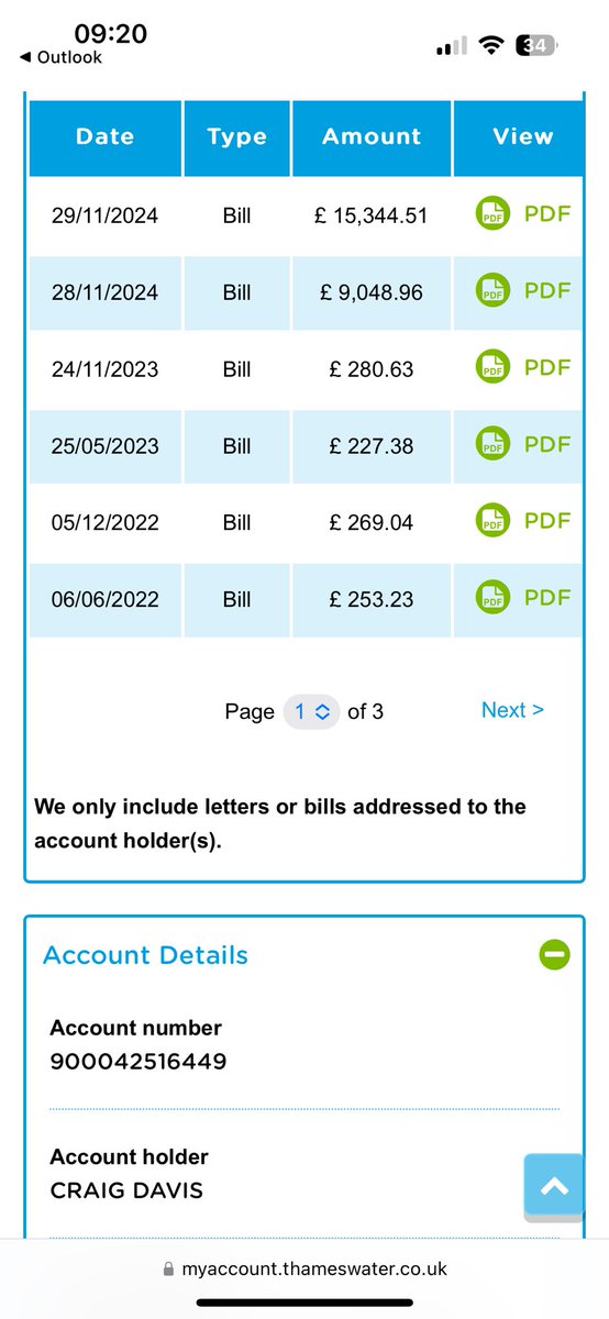 cpdavis009's tweet photo. @thameswater , can someone in UK contact me. Yesterday I got a bill for £9000 when my usual bill is £500 , another bill which is £15,000 so now total of £24,000. I don’t want a call enter in India I want speak someone UK @Ofwat https://t.co/f0D6JnjvkJ