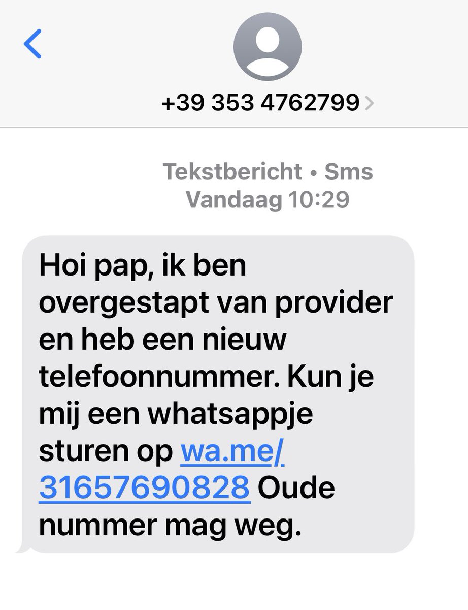 Ze blijven het proberen... een sukkel die hierin stapt #oplichting