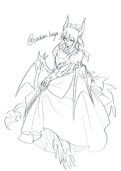 #今月描いた絵を晒そう
メイド率高 