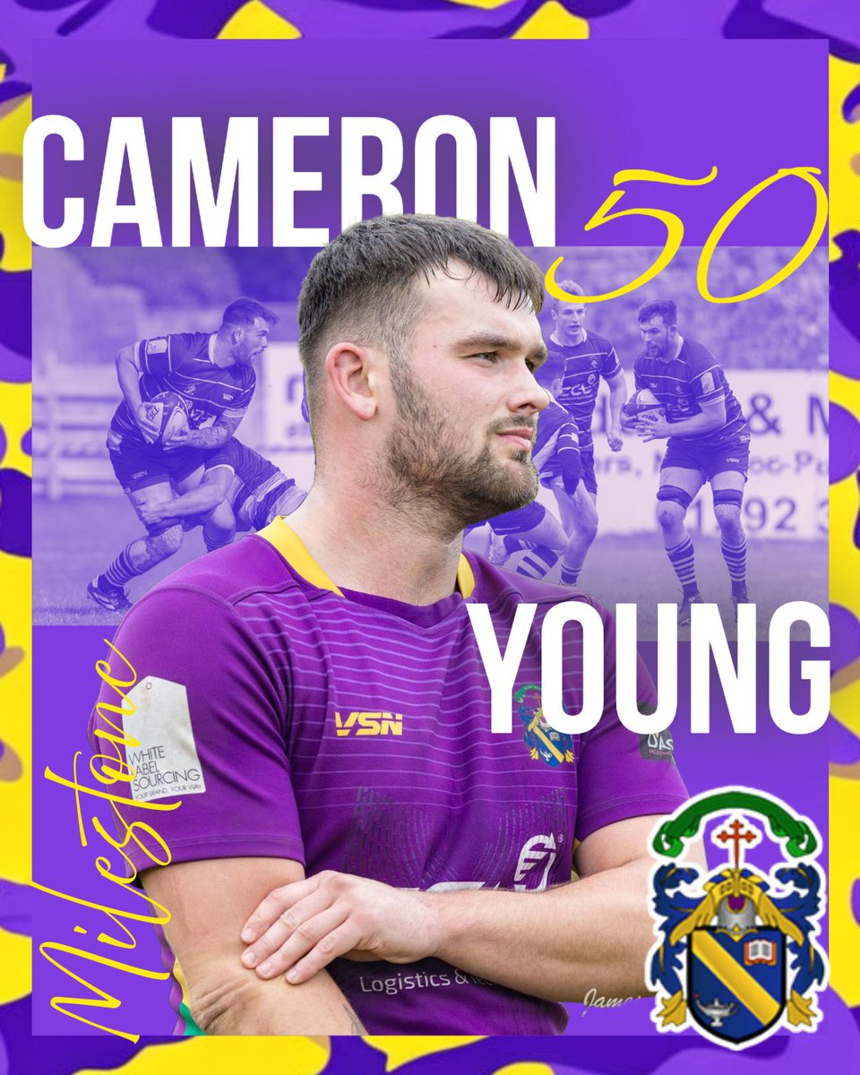 Two of three, Big Cammy is striding out for 50 appearances today.

Let's see a big performance to match the achievement 👏 

 🟣💛🟣

#Rugby #scottishrugby #scottishpremiership #scottishrugbyunion #Troon #marrrugby #marrcollege