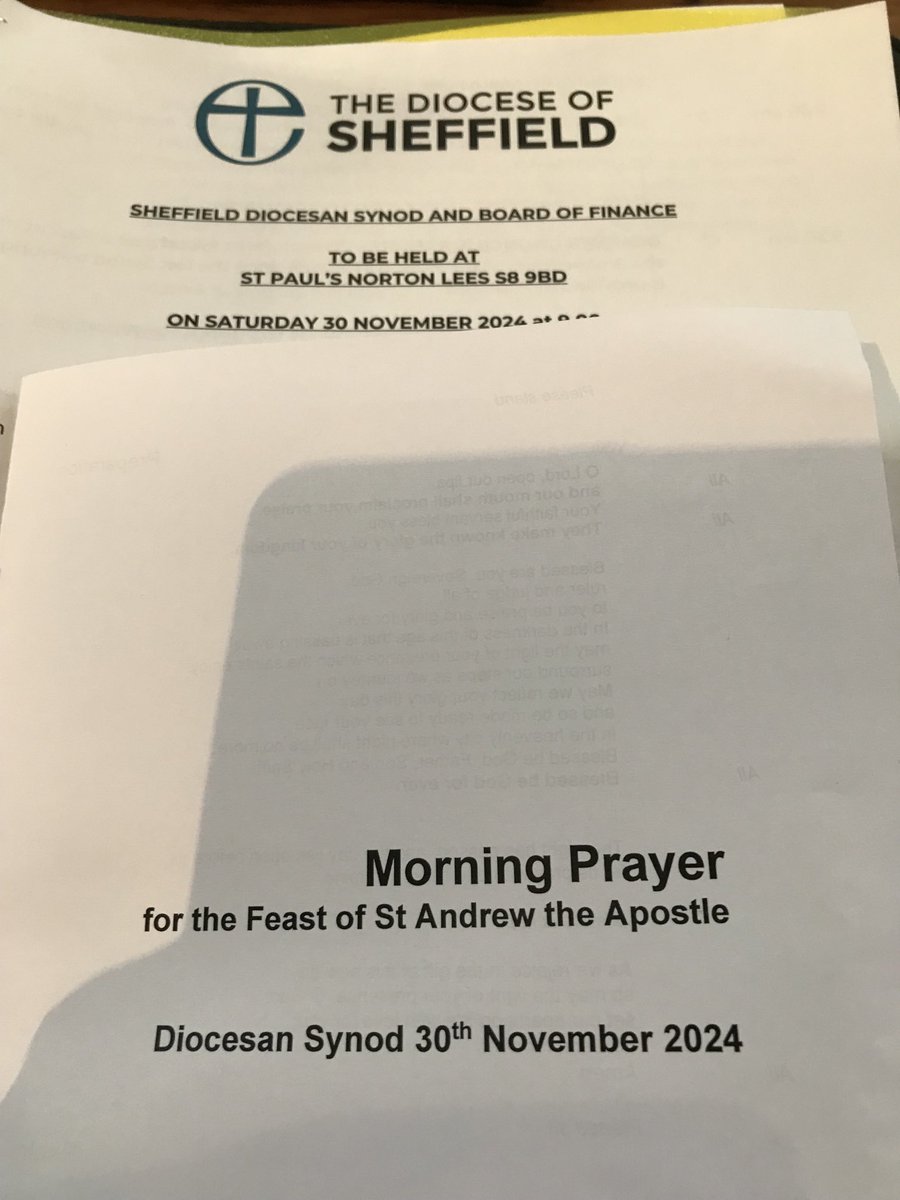 Busy morning ahead.  #DiocesanSynod