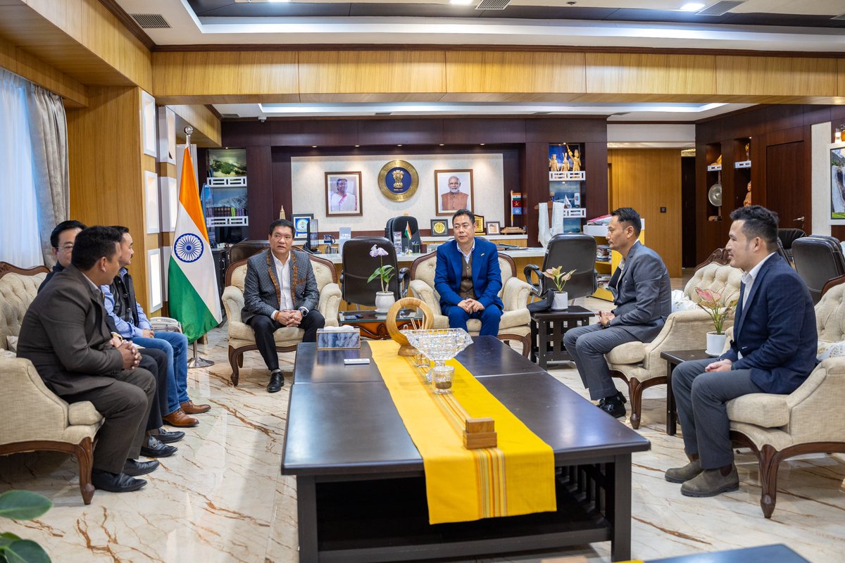 PemaKhanduBJP's tweet photo. The Tibetans have played a pivotal role in preserving ancient Indian knowledge, philosophy and Buddhist traditions. Their selfless efforts have ensured the survival of our rich cultural heritage.

In Arunachal Pradesh, the Tibetan community resides in settlements such as Tenzingaon, Miao, Tezu and Tuting.

I had the opportunity to meet with Tibetan Settlement Officers and members of the Tibet Support Group of Arunachal Pradesh to discuss ways to support their community.

@CTA_TibetdotNet @voice_tibet @tibetsupport