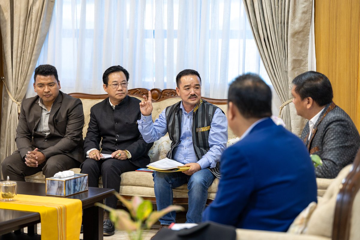 PemaKhanduBJP's tweet photo. The Tibetans have played a pivotal role in preserving ancient Indian knowledge, philosophy and Buddhist traditions. Their selfless efforts have ensured the survival of our rich cultural heritage.

In Arunachal Pradesh, the Tibetan community resides in settlements such as Tenzingaon, Miao, Tezu and Tuting.

I had the opportunity to meet with Tibetan Settlement Officers and members of the Tibet Support Group of Arunachal Pradesh to discuss ways to support their community.

@CTA_TibetdotNet @voice_tibet @tibetsupport