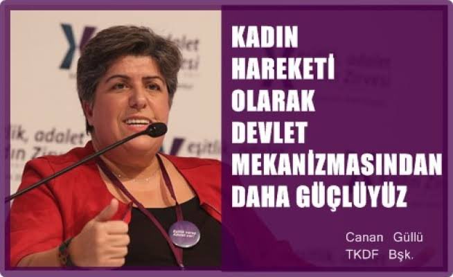 Tanıştıralım Canan Güllü. Feminist federasyon başkanı. Hiç evlenmedi, çocuksuz. Osman Kavala’nın dişi versiyonu. Gezi olayları neyse feminist olayları, protestoları da o. Aynı kavala gibi foncu, ABD’den ödül bile aldı. Ama devlet dokunamaz. Çünkü “kadın”