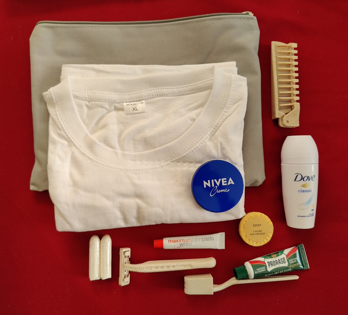 If your luggage ever gets lost or delayed, I hope it is with <a href="/lufthansa/">Lufthansa</a> 
Less than a day later, my suitcase is with me, delivered with a smile. Here's the overnight kit they gave me ❤️