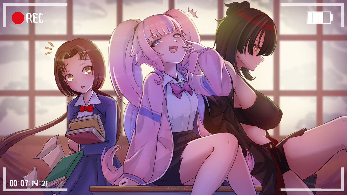 Lileanarts's tweet photo. Welcome to Natalon Academy !, don't forget to say "Hi !" to the camera ❤
#epicseven #epic7 #E7Art #FAWart  #エピックセブン #school #AnimeArt https://t.co/rZkdMfPvlc