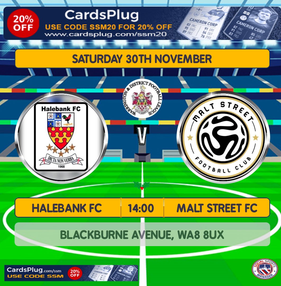 NEXT UP….. 

We’re in Guardian Cup 1st round action at home against Malt Street FC.

Kick off 14:00

All Support Welcome !

UTB 🔴