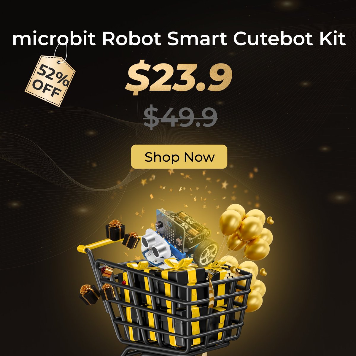 elecfreaks's tweet photo. Rear-drive high-speed motors featuring strong power.
Tiny structure with an arc shape featuring a crashproof and comfortable feel.

🛒https://t.co/Nvev6D8Vso

#elecfreaks #cutebot #car #stem #education #coding #tech #microbits #makecode #makecodearcade #codeforkids #programming #scienceandtechnology #makecode #makecodearcade #codeforkids #STEMfun #robotica #kidsactivities #electronic #hotsale #blackfriday2024 #BlackFridayDeals