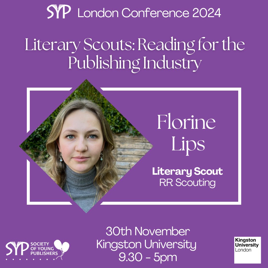 SYP London (@syp_ldn) on Twitter photo <a href="/KingstonUni/">Kingston University</a> <a href="/Inspiredjobs/">Inspired Selection</a> <a href="/bookcareers/">bookcareers.com</a> <a href="/scholasticuk/">Scholastic UK</a> What is the role of Literary scouts in the publishing world. In this workshop we’ll explore the relationship readers and scouts have with publishers and agencies, and the important skills scouts need to have!
#sypconf24 <a href="/KingstonUni/">Kingston University</a> <a href="/KingstonUni/">Kingston University</a> <a href="/Inspiredjobs/">Inspired Selection</a> <a href="/bookcareers/">bookcareers.com</a> <a href="/scholasticuk/">Scholastic UK</a> What is the role of Literary scouts in the publishing world. In this workshop we’ll explore the relationship readers and scouts have with publishers and agencies, and the important skills scouts need to have!
#sypconf24 <a href="/KingstonUni/">Kingston University</a>
