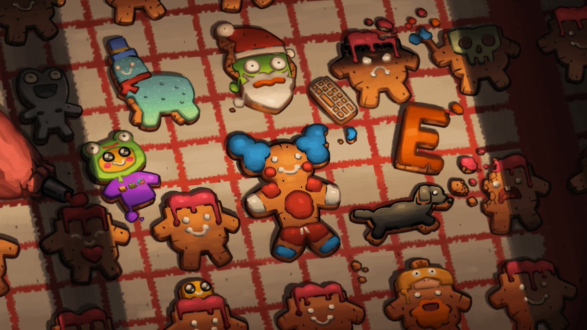 MarchnBones's tweet photo. Gingerbread bleb background, just in time for the festive season. https://t.co/0t34JQvTGk