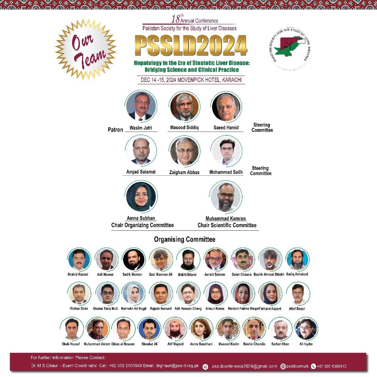 Honored to be invited to this highly scientific meeting (PSSLD 2024) among a group of renowned #Pakistani and international Faculty.

Thanks for the kind invitation #Amna  Subhan and all the best towards a great and successful conference as usual.

Conference details: