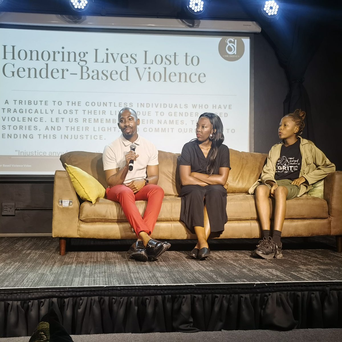 AA_SouthAfrica's tweet image. HAPPENING NOW: Panel discussion 📍

The conversation continues as the panel unpack GBV and fighting for justice. Lindokuhle, Zandile Mabaso and Lebogang are on the panel. 

#16DaysOfActivismAgainstGBV 
#16Conversations