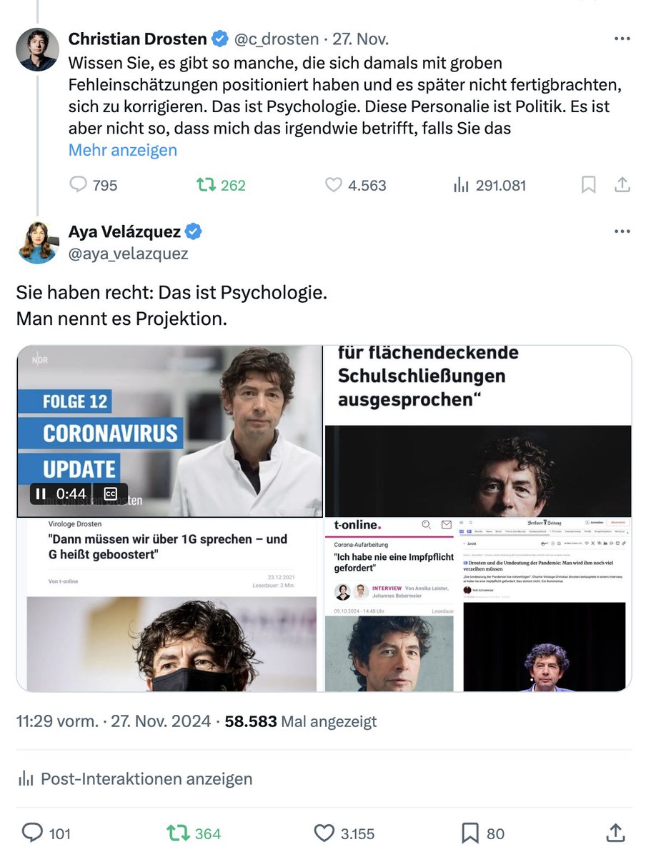aya_velazquez's tweet photo. Das wird wohl vorerst unser letztes Gespräch gewesen sein 🥲 

#Drosten https://t.co/uCHvgFJrZE