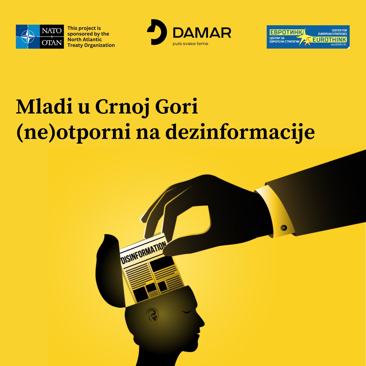 DamarInstitute's tweet photo. 📢 Mladi u Crnoj Gori: (ne)otporni na dezinformacije 

Rezultati eksperimenta koje je Institut DAMAR sproveo pokazuju da su mladi sposobni da prepoznaju dezinformacije ali i da u tu sposobnost sumnjaju. 

🔗 Saznajte više o rezultatima našeg istraživanja https://t.co/yM7wmRz7gr