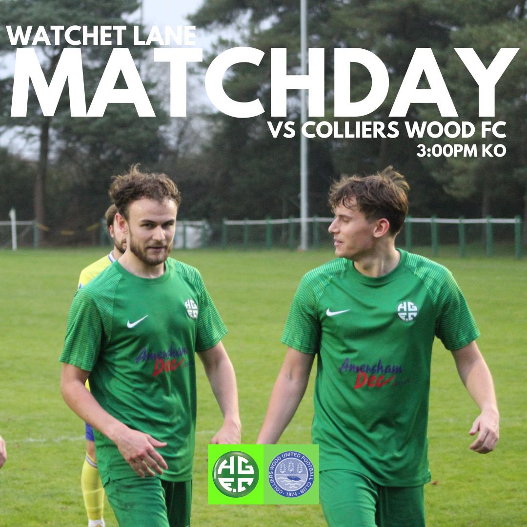 𝐌𝐀𝐓𝐂𝐇 𝐃𝐀𝐘 ⬇️

We welcome <a href="/wood_utd/">Colliers Wood United FC</a> to Watchet Lane as we look to bounce back from the mid-week defeat.

📍Watchet Lane, HP15 6UF
🕒3:00pm KO

📸 Jezza Vaughan

#GreenArmy