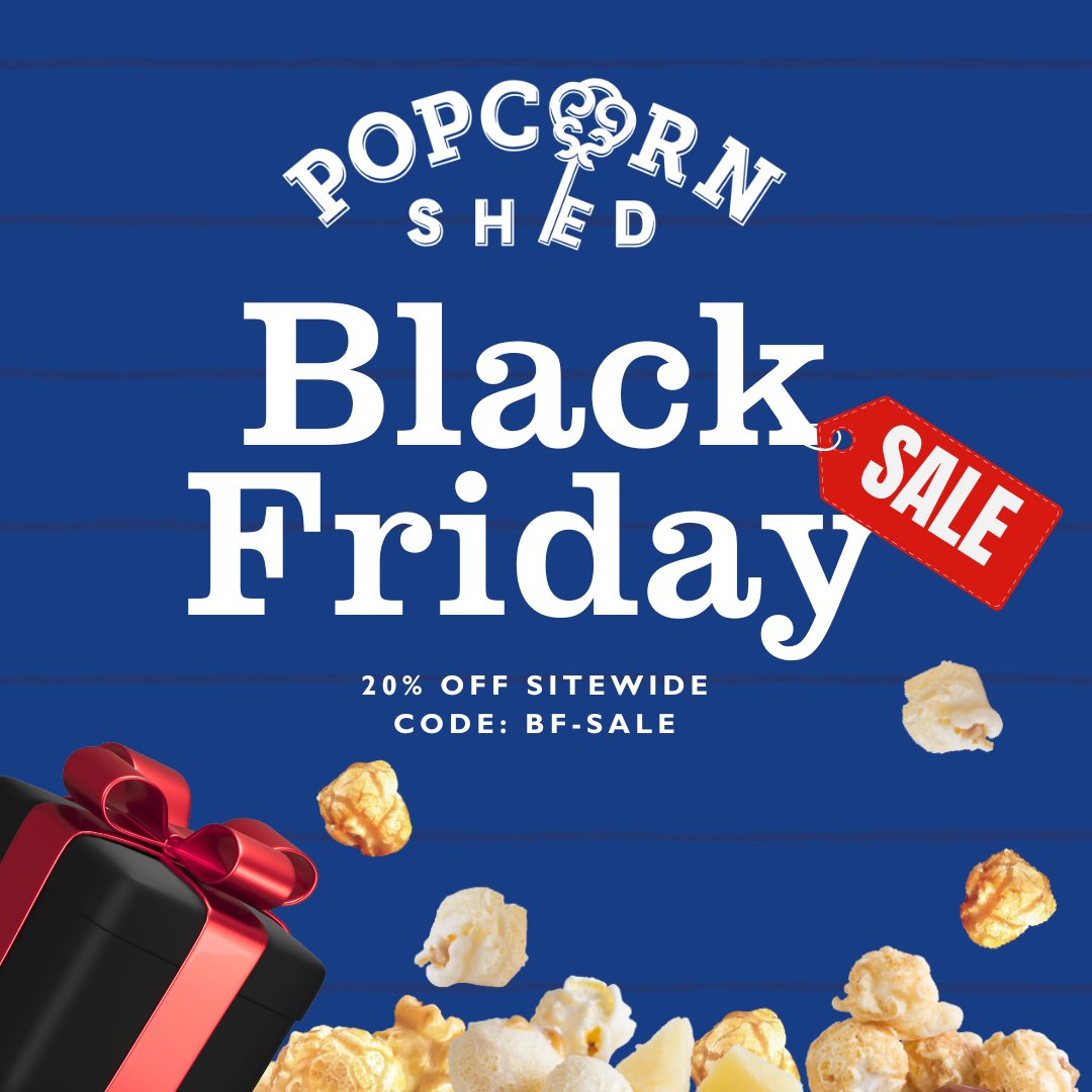 Popcorn Shed (@popcornshed) on Twitter photo Get 20% OFF all your favourite gourmet popcorn treats online.
Hurry - this deal won’t last forever! Shop now and thank us later. 🛒✨
Code: BF-SALE
Grab the good stuff before it's all gone! 
l8r.it/4JsI
#blackfriday Get 20% OFF all your favourite gourmet popcorn treats online.
Hurry - this deal won’t last forever! Shop now and thank us later. 🛒✨
Code: BF-SALE
Grab the good stuff before it's all gone! 
l8r.it/4JsI
#blackfriday