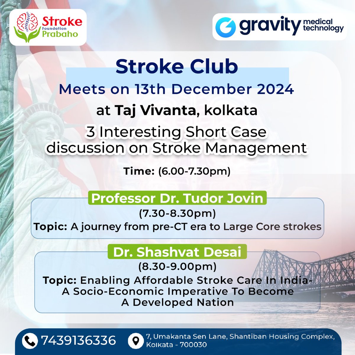December 13th – A crucial date for stroke care professionals. Join us for a meeting that promises impactful discussions and innovative solutions. 📷
📷 +𝟗𝟏 𝟕𝟒𝟑𝟗𝟏 𝟑𝟔𝟑𝟑𝟔
📷7 Umakanta Sen Lane, Shantiban Housing Complex Kolkata, West Bengal, India 700030