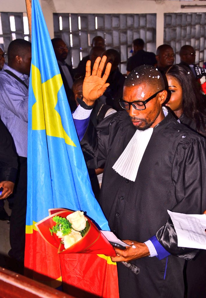 Lors de ma prestation de serment d'Avocat hier au Barreau de Kinshasa MATETE.
Maître Joseph OLENGA LOPAKA/Avocat à la Cour.
