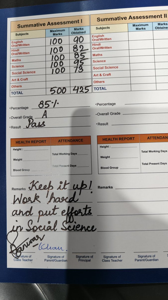 Ghazala2402's tweet photo. Thrilled to share the report card of Mohd Yusuf studying in class 7. Alhumdulillah, Yusuf has made his parents and us at @SocialReforms_, so proud.
Our aim is to provide our students both Islamic and the best of Academic education.
#ProjectYusuf https://t.co/3cxyjC8LhR