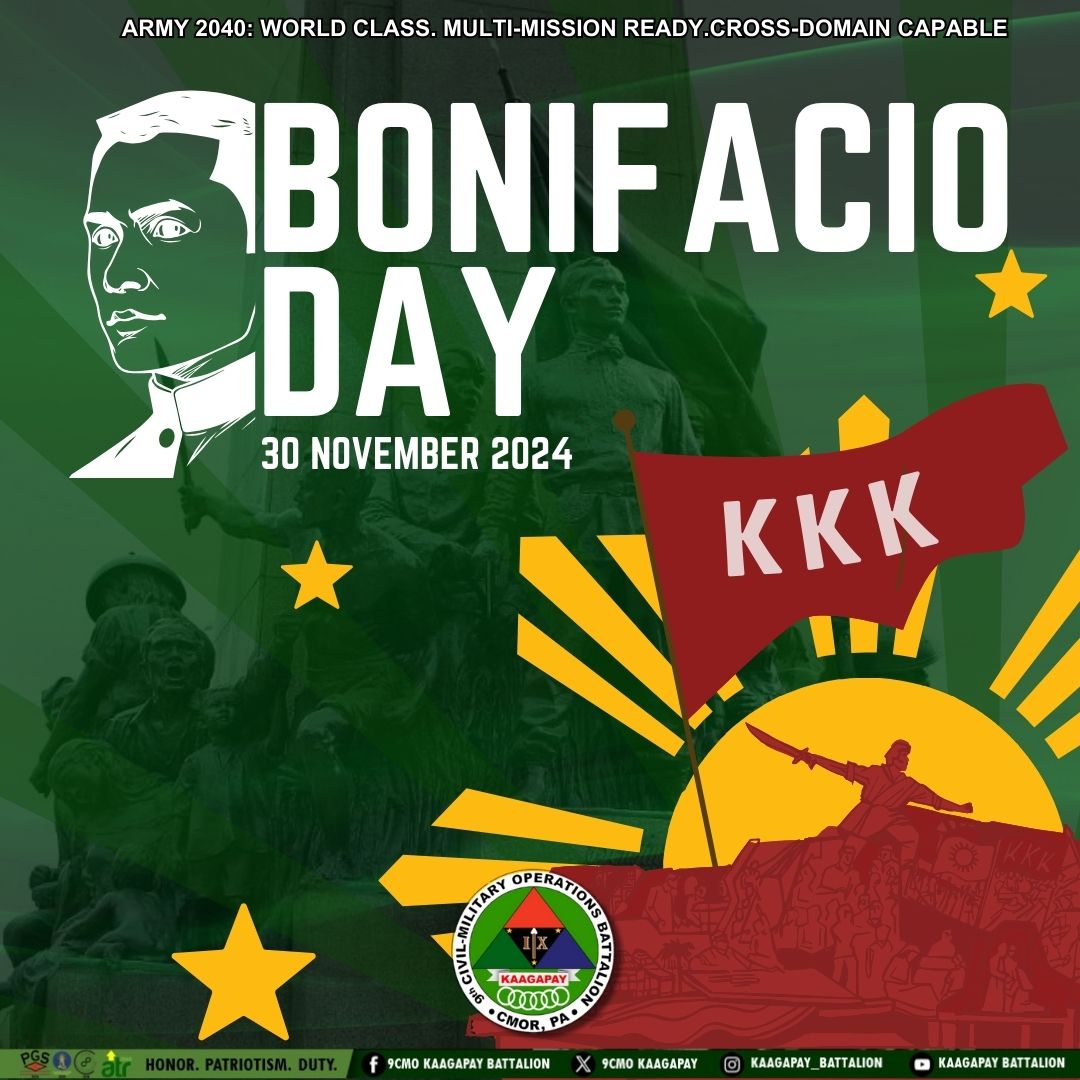 𝗕𝗼𝗻𝗶𝗳𝗮𝗰𝗶𝗼 𝗗𝗮𝘆 𝟮𝟬𝟮𝟰

We honor the courage and patriotism of Gat Andres Bonifacio, the Father of the Philippine Revolution. Let his unwavering dedication to freedom inspire us to stand united for peace of our nation.💙 🇵🇭 

 #KaagapayNgMgaBikolano