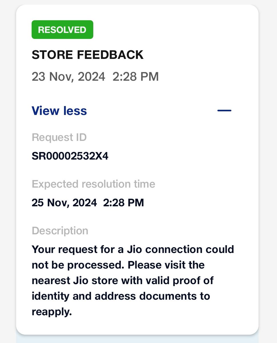 SanskarRatan's tweet photo. @JioCare @reliancejio @JioChat @JioNews 
I ordered jio postpaid sim and delivery agent charge me 957 rs for sim activation and security deposit.I raise a complain for extra charge but you team close the complain without any resolution and i have re-opened this 6 times.. https://t.co/3nJLPhbLC3