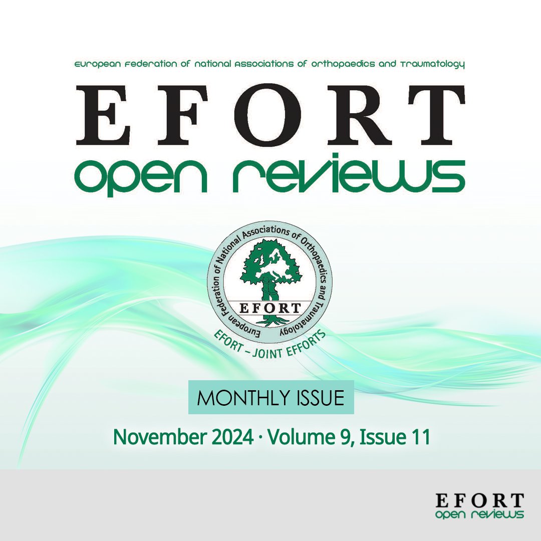 EFORTnet's tweet image. Explore EFORT #OpenReviews NOVEMBER 2024 issue ⭕️ bit.ly/eor_11_2024
#orthopedics #othopaedics #traumasurgery #openaccess #steroid #osteonecrosis #femoralhead #PRP #osteoarthritis #hip #arthroplasty #bonetumor #roboticsurgery #infection #spine #distalradiusfracture